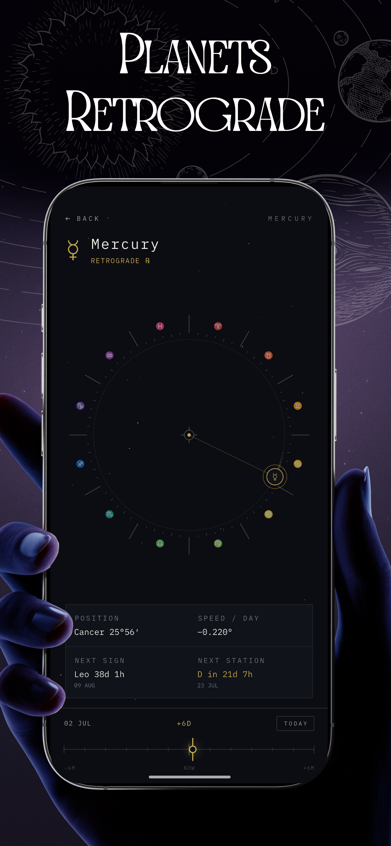 Sky Today: Retrograde Tracker App Screenshot 3